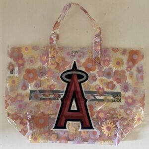 NWOT Anaheim Angels Clear Floral Tote Bag